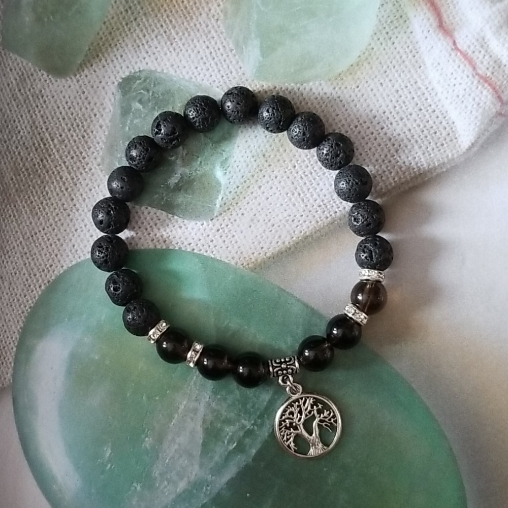 Smoky Quartz Diffuser Bracelet